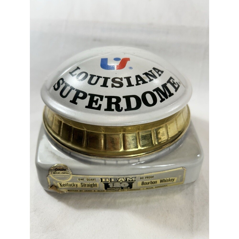 Vintage 1975 Jim Beam Louisiana Superdome Decanter – New Orleans – Collectible